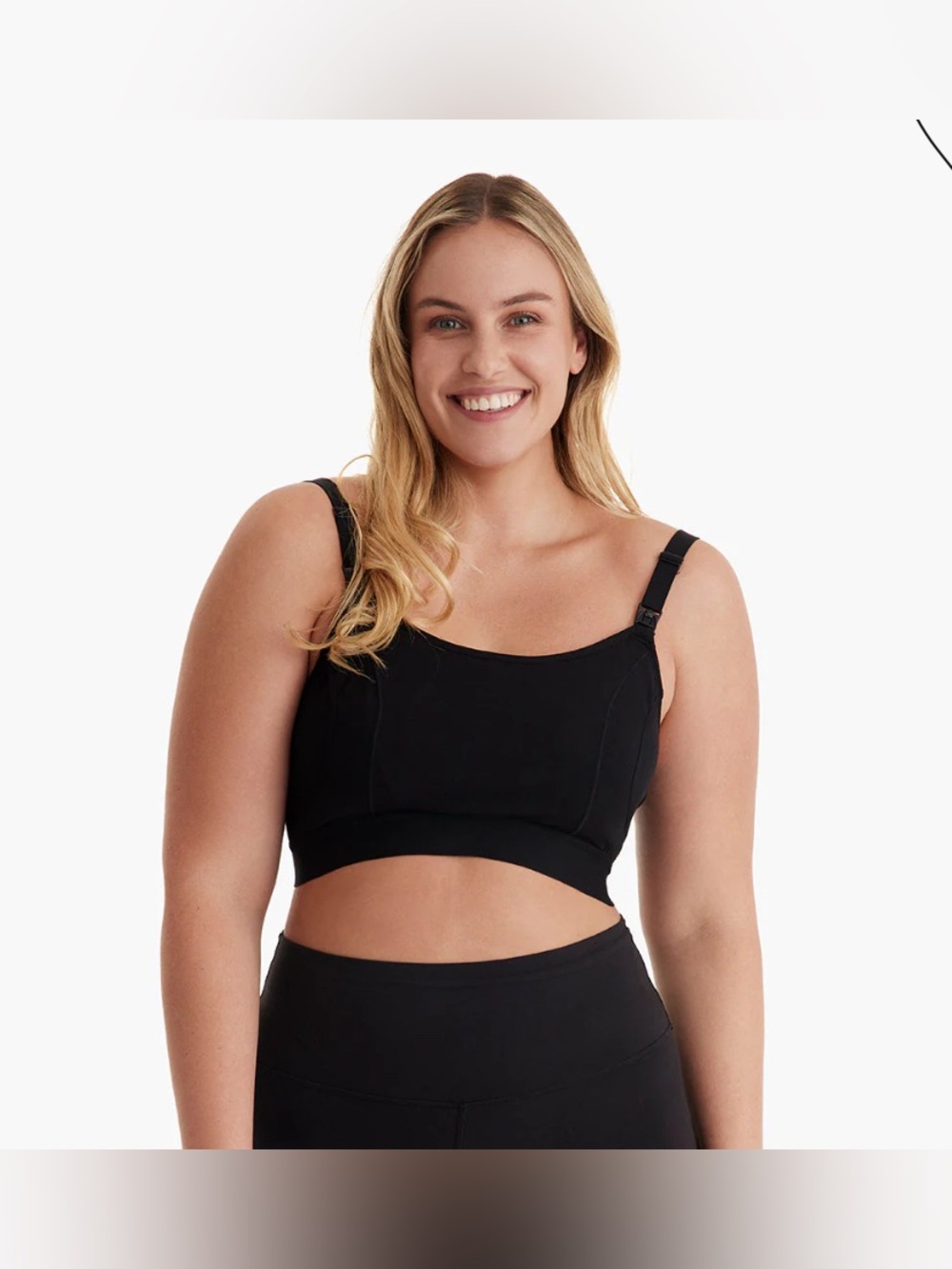 Momcozy The Original Basic Nursing Pumping Bra Size Medium Soft Wireless Black